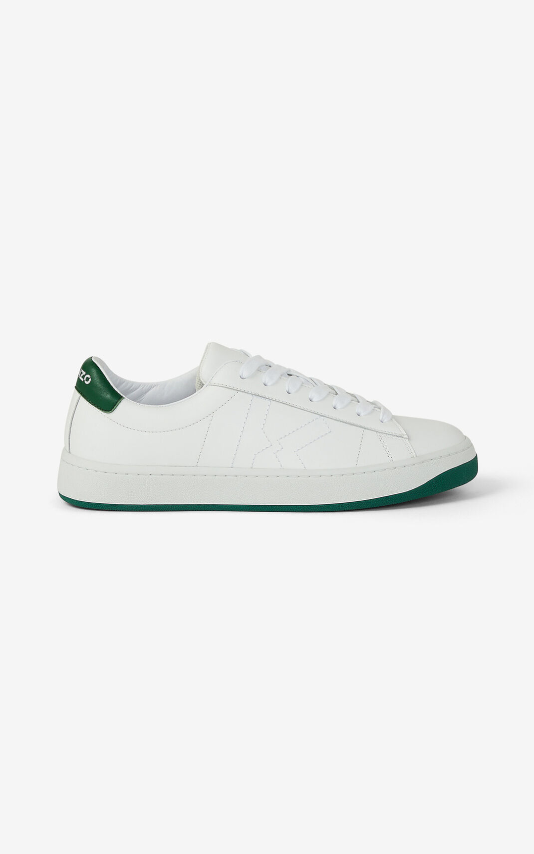 Kenzo Kourt K Logo Läder Sneakers Herr | 69370-SBDQ